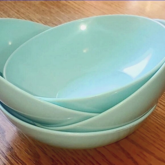 STETSON Melmac Vintage MCM Robin Egg Blue Berry Bowls - Set of 4 - Picture 2 of 7